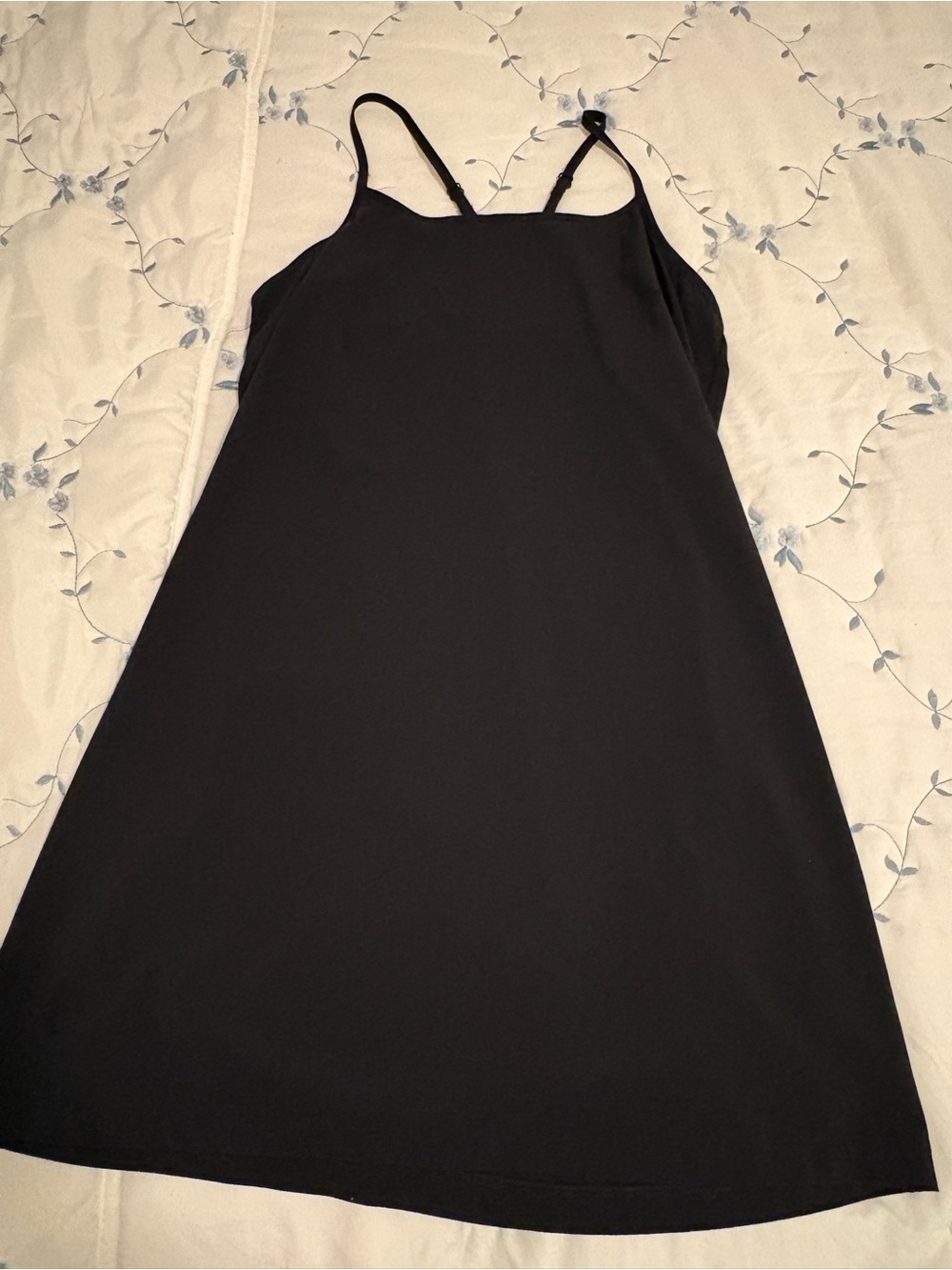 all in motion Black Mini Slip Dress with Adjustable Straps